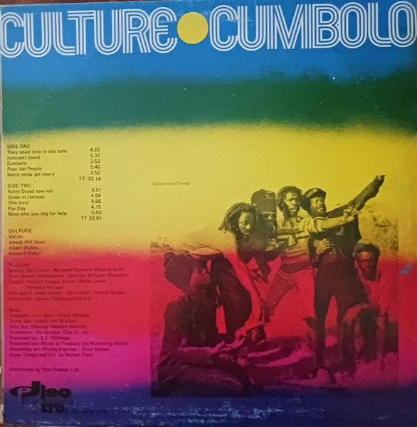 Image of Back Cover of LP - VG/VG - CULTURE, Cumbolo (High Note; , Jamaica 1979), ,  - 4416142C