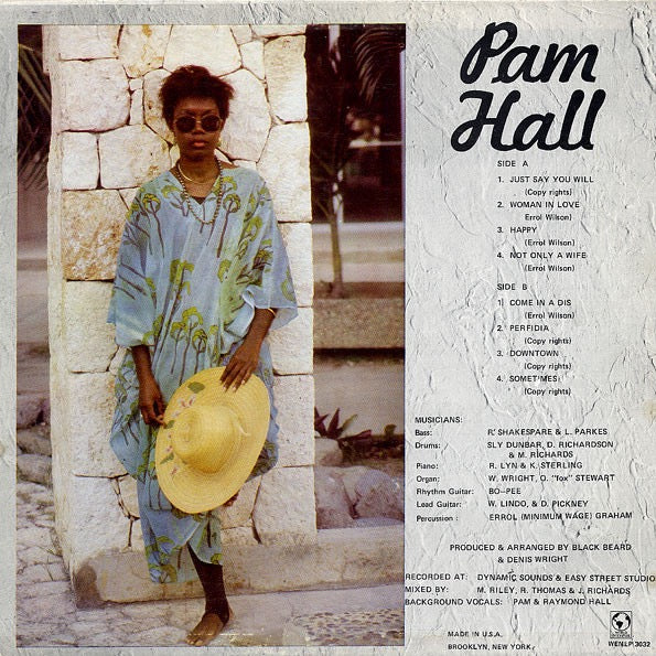 Image of Back Cover of LP - VG+/EX - PAM HALL, Perfidia (World Enterprize Records; WENLP 3032, US 1987), ,  - 4416154C