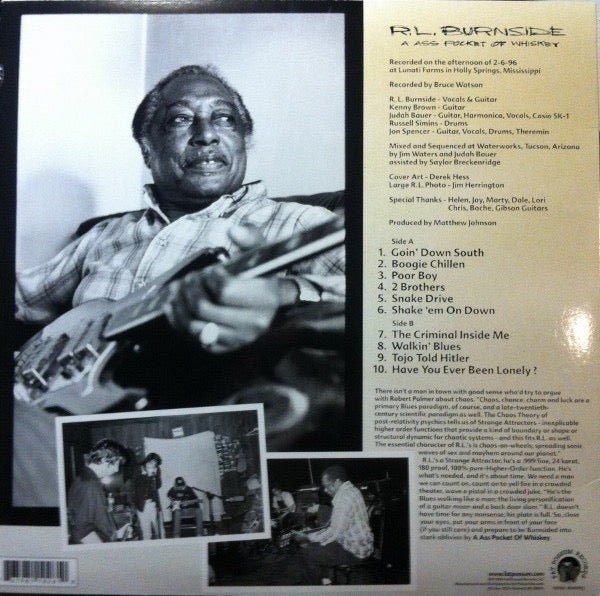 Image of Back Cover of LP - VG+/EX - R.L. BURNSIDE, A Ass Pocket Full Of Whiskey (Fat Possum Records; FP1026-1, US 1996 Reissue, 180 Gram Vinyl), ,  - 4326432E