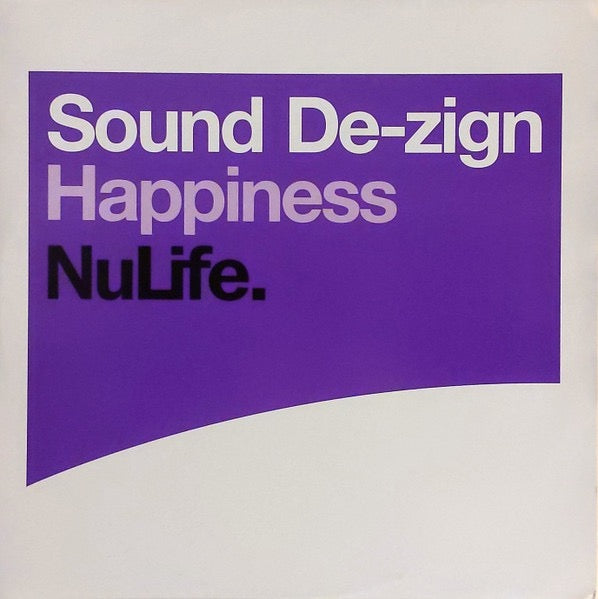 Image of Front Cover of 12" - VG/G+ - SOUND DE-ZIGN, Happiness (NuLife; 74321 84400 1, UK 2001, Titled Company Sleeve), Marks on disc,  - 4416111C