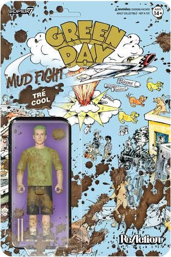 Image of Front Cover of Accessories - NEW - GREEN DAY, Tre Cool Mud Fight Reaction Figure (Super 7; WGK26117, US 2026), ,  - 4416018C