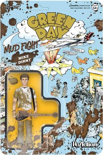 Image of Front Cover of Accessories - NEW - GREEN DAY, Mike Dirnt Mud Fight Reaction Figure (Super 7; WGK26117, US 2026), ,  - 4416019C