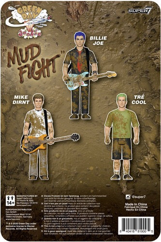 Image of Back Cover of Accessories - NEW - GREEN DAY, Billie Joe Mud Fight Reaction Figure (Super 7; WGK26117, US 2026), ,  - 4416020C