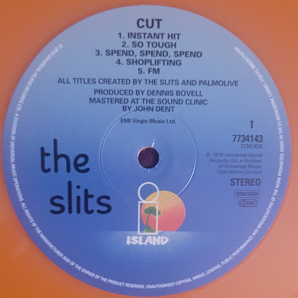 Image of Label Cover of LP - EX/EX - THE SLITS, Cut (Island Records; 7734143, UK 2024 Reissue, Inner, Limited Edition Orange vinyl), ,  - 4426067E