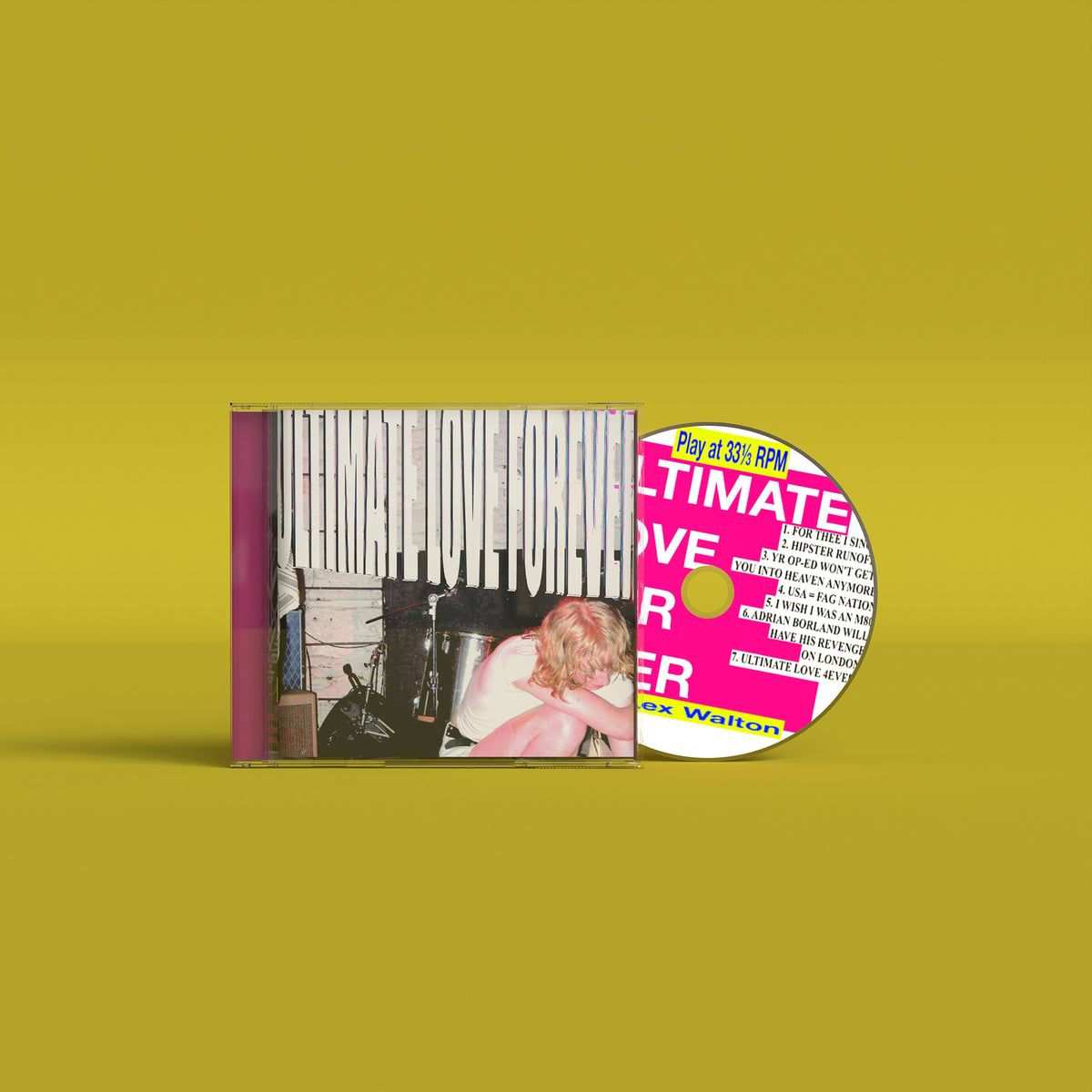 Image of Front Cover of CD - NEW - LEX WALTON, Ultimate Love Forever (Sub Pop; SPCD1757, UK 2027, Jewel Case), , ULTIMATE LOVE FOREVER, Lex Walton’s unwavering, iconoclastic Sub Pop debut, is an exciting dose of wry, hooky rock and pop distinctly informed by the tension and anxiety of 21st century life. - 9420545C