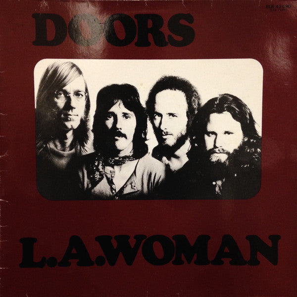 Image of Front Cover of LP - VG/VG - THE DOORS, L.A. Woman (Elektra Red Labels With White Logo/Rim Text & No GEMA Box; K 42 090, Europe 1984 Reissue), Strong VG,  - 4416082C