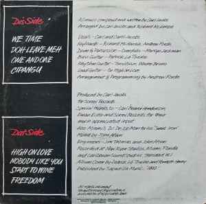 Image of Back Cover of LP - VG/VG - CARL & CAROL , High On Love (Sorrel Records; SR 007, Barbados 1992, Picture Sleeve), hand-stamp/pen on sleeve - neat and tidy. light creasing and edge wear. multiple hand-stamps on labels,  - 4446090S