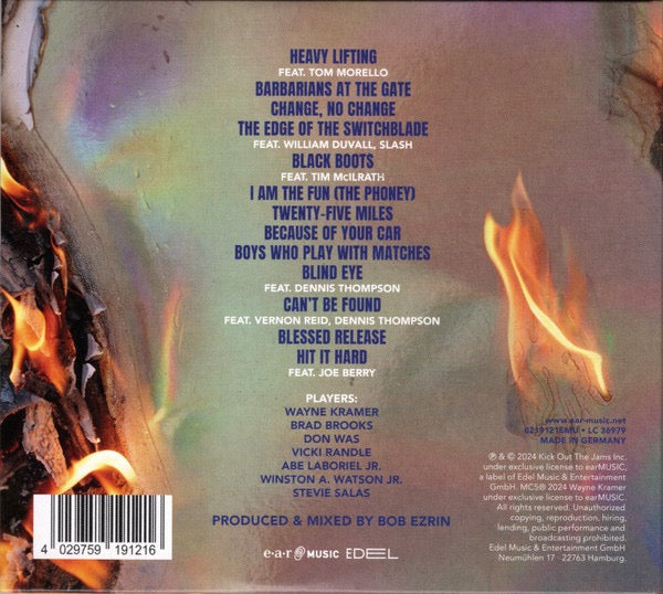 Image of Back Cover of CD - VG+/VG+ - MC5, Heavy Lifting (Ear Music; 0219121EMU, Germany 2024, Double Gatefold, Insert), ,  - 4436058E