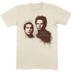 Image of Front Cover of Accessories - NEW - SIMON & GARFUNKEL, Faces T-Shirt (Natural) M (, Europe ), ,  - 4416207C