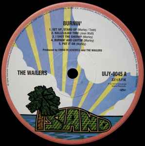 Image of Label Cover of LP - VG+/VG - THE WAILERS, Burnin' (Island Records ; UIJY-9045, Japan 2007, Gatefold, Inner), one or two faint scuffs - strong VG. w/ obi strip,  - 4446139S