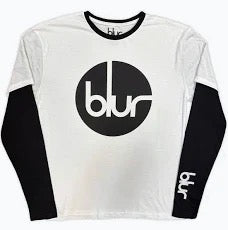 Image of Front Cover of Accessories - NEW - BLUR, Circle Logo Layered Long Sleeve T-Shirt (White) XL (,  ), ,  - 4416316C