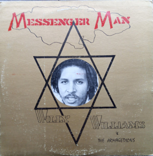 Image of Front Cover of LP - VG/VG - WILLIE WILLIAMS & THE ARMAGEDIONS, Messenger Man (Drum Street; INLP1953, Jamaica 1980s Reissue, First Reissue), Clean copy. Track B4 has a feelable marks that affects play. Clean labels. Light wear on sleeve.,  - 4446129S