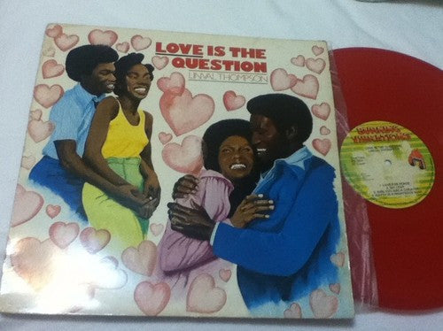 Image of Front Cover of LP - G+/VG+ - LINVAL THOMPSON, Love Is The Question (Burning Vibrations; BS 1014, UK 1978, Red Vinyl), Shiny red vinyl. Clean labels. Sticker removal damage on top right corner of sleeve, looks fine otherwise.,  - 4446133S