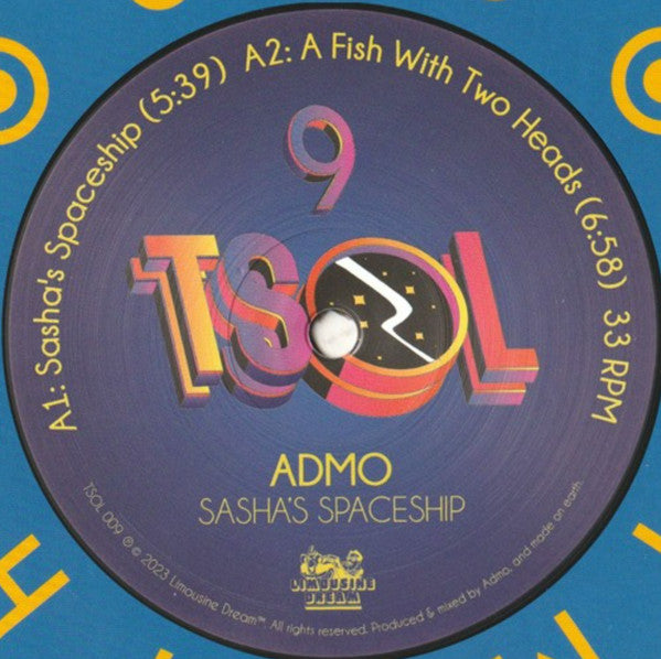 Image of Front Cover of 12" - VG+/VG+ - ADMO, Sasha's Spaceship (Limousine Dream; TSOL 009, Germany 2023, Die Cut Company Sleeve), ,  - 4426131E