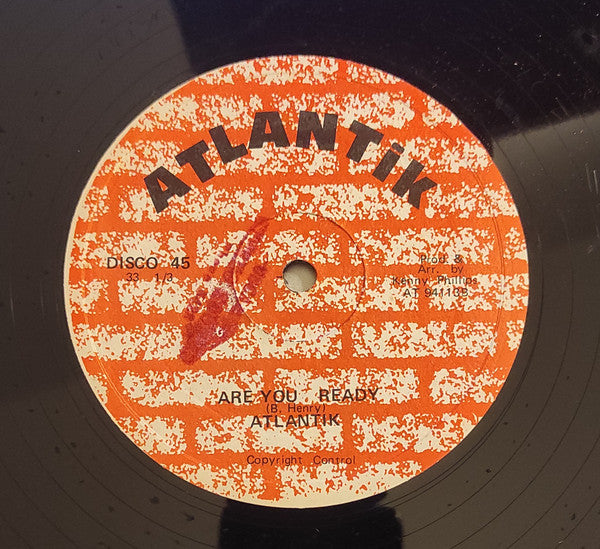 Image of Front Cover of 12" - /VG - ATLANTIK, Enjoy Yourself / Are You Ready (Atlantik; AT 94113, Trinidad ), Writing on label,  - 4446163S