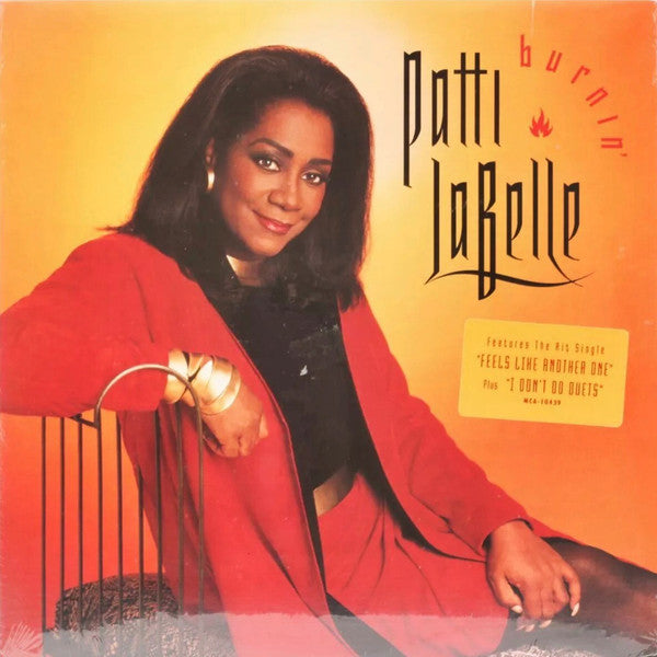 Image of Front Cover of LP - VG/G+ - PATTI LABELLE, Burnin' (MCA Records; MCA 10439, US 1991), Light marks only, plays VG.,  - 4446202S