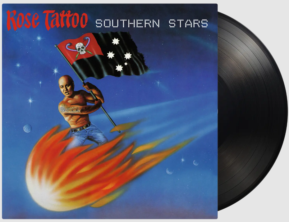 Image of Front Cover of LP - NEW - ROSE TATTOO, Southern Stars (Music On Vinyl; MOVLP4018, UK 2027 Reissue, Black Vinyl), , Black vinyl reissue of Rose Tattoo’s album Southern Stars. With their first four albums, Rose Tattoo established themselves as a force to be reckoned. Their hard rock is truly one of a kind and would go on to influence tons of bands.  - 9420775C