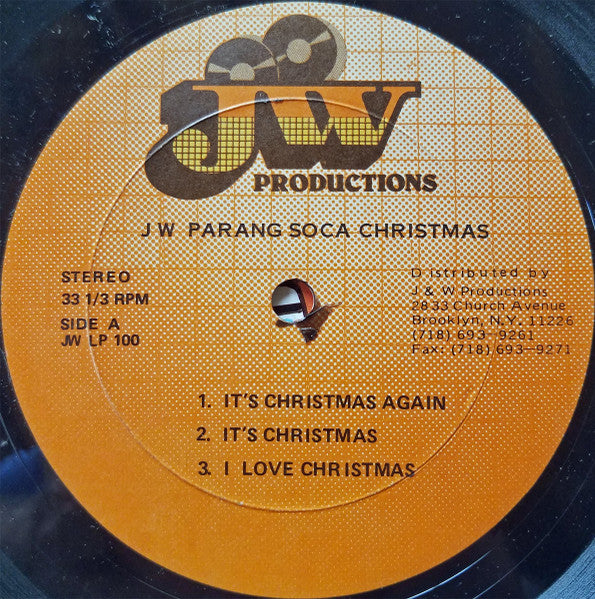 Image of Label Cover of LP - VG/VG - VARIOUS, Parang Soca Christmas (JW Productions; JW 100LP, US 1995), WOS/WOL,  - 4446168S