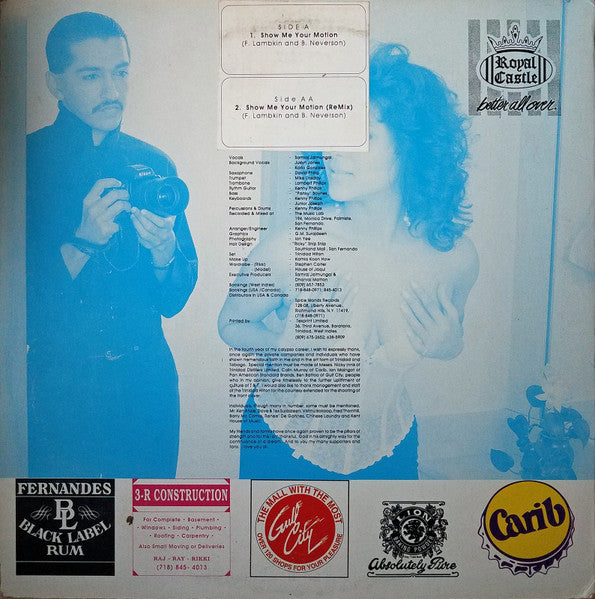 Image of Back Cover of 12" - VG/VG - RIKKI JAI, Show Me Your Motion (Spice Island Records; none, Trinidad & Tobago 1980s), WOL/WOS. Light marks only,  - 4446169S