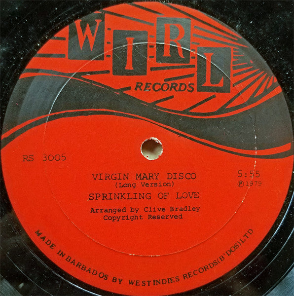Image of Front Cover of 12" - /G+ - SPRINKLING OF LOVE, Virgin Mary Disco (WIRL; RS 3005, Barbados 1979), WOL. light marks only,  - 4446171S