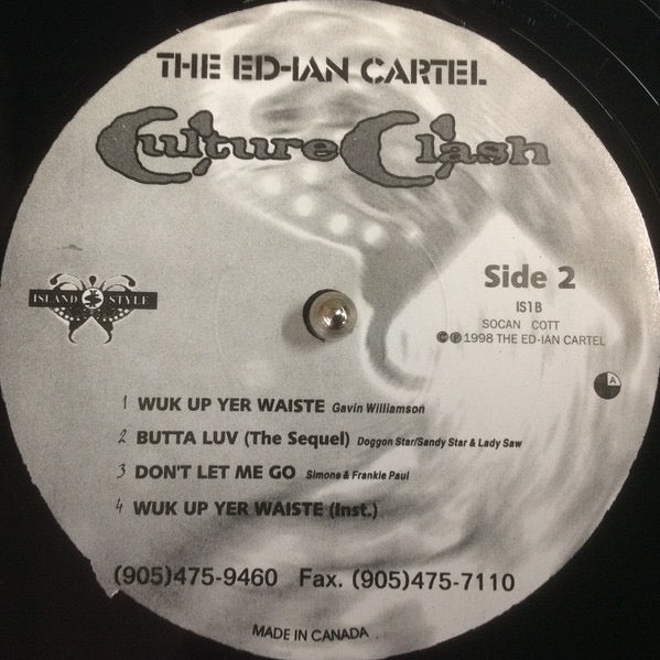 Image of Back Cover of LP - /G - ED IAN CARTEL, Culture Clash (Island Style Music; IS1, Canada 1998), Pops and clicks on A1, light marks on rest of record. WOL,  - 4446173S