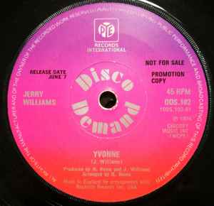 Image of Back Cover of 7" - VG/VG - JERRY WILLIAMS, If You Ask Me (Because I Love You) / Yvonne (Pye International; DDS.102, UK 1974 Reissue, Promo, Company Sleeve), Light hairlines (More on B side),  - 4426155E