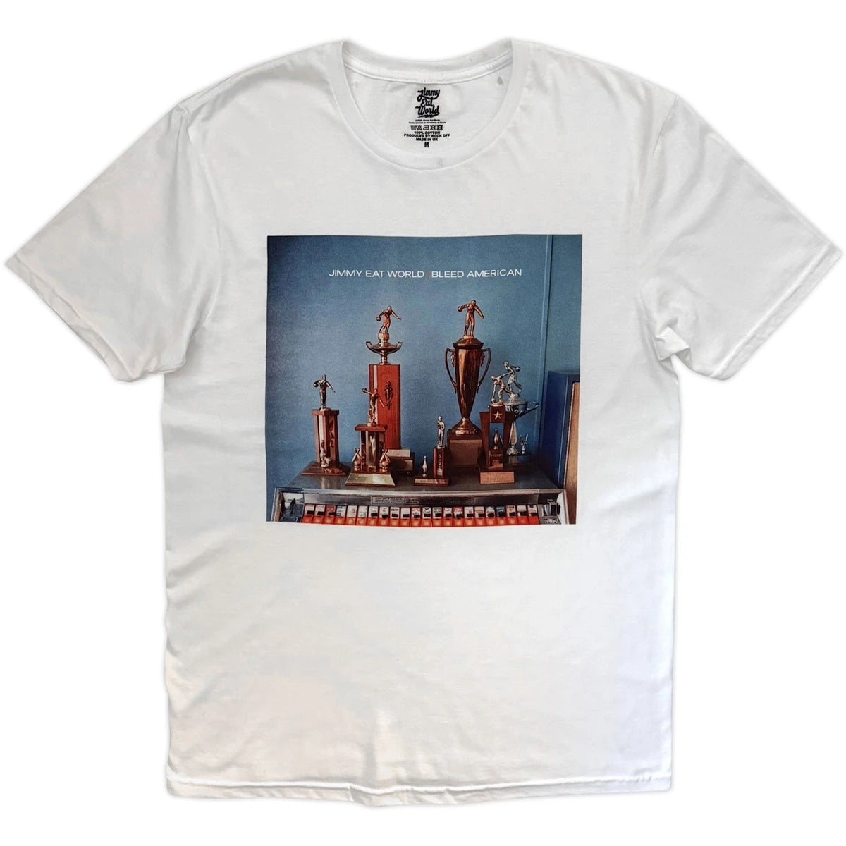 Image of Front Cover of Accessories - NEW - JIMMY EAT WORLD, Bleed American T-Shirt (White) L (, UK ), ,  - 4416393C