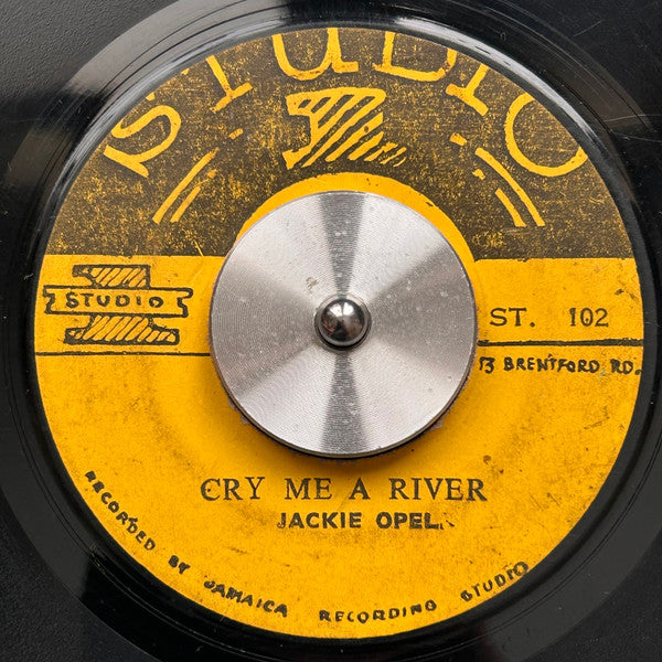Image of Front Cover of 7" - /G+ - JACKIE OPEL, Cry Me A River / Eternal Love (Studio One; , Jamaica 1965), SWOL,  - 4426222E