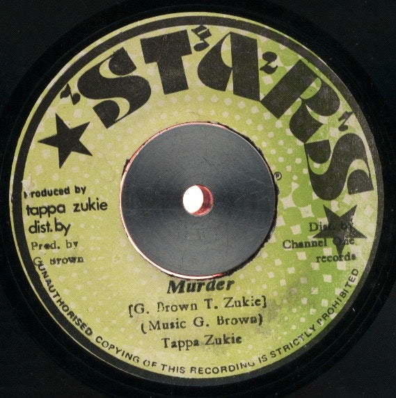 Image of Front Cover of 7" - /VG+ - TAPPER ZUKIE, Murder (Stars; , Jamaica 1970s), EX,  - 4426226E