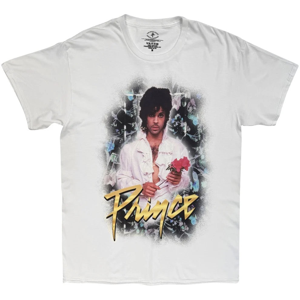 Image of Front Cover of Accessories - NEW - PRINCE, Flowers T-Shirt (White) XL (, UK ), ,  - 4416556C