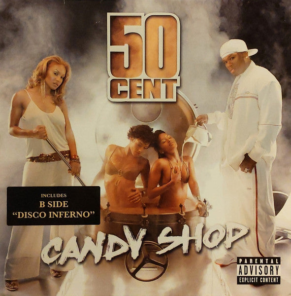 Image of Front Cover of 12" - VG/G+ - 50 CENT, Candy Shop (Shady Records; 9880635, Europe 2005, Picture Sleeve), Sleeve has sticker ghost / damage, and some edge wear,  - 4416579C