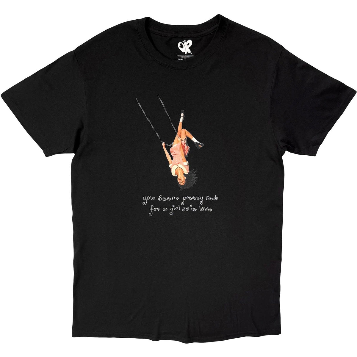Image of Front Cover of Accessories - NEW - OLIVIA RODRIGO, A Girl So In Love T-Shirt (Black) M (, UK ), ,  - 4416557C
