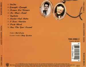 Image of Back Cover of CD - VG+/VG - ALICE COOPER, DaDa (Warner Bros. Records; 7599-23969-2, Germany , Jewel Case), Light specks across disc.,  - 4436101E
