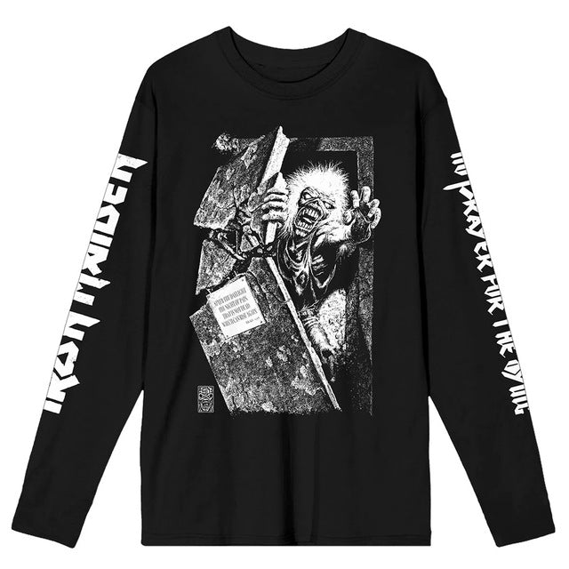 Image of Front Cover of Accessories - NEW - IRON MAIDEN, No Prayer Grave Isolated Long Sleeve T-Shirt (Black) XL (, US ), ,  - 4416604C