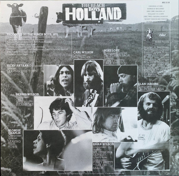Image of Back Cover of LP - VG+/VG+ - THE BEACH BOYS, Holland (Brother Records / Capitol Records; 00602445859009, US 2022 Reissue, Insert, part of Sail On Sailor �1972� Box Set), ,  - 4446237S