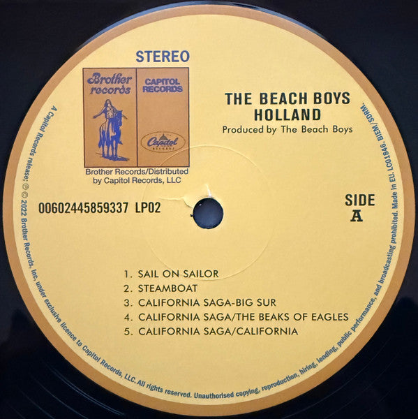 Image of Label Cover of LP - VG+/VG+ - THE BEACH BOYS, Holland (Brother Records / Capitol Records; 00602445859009, US 2022 Reissue, Insert, part of Sail On Sailor �1972� Box Set), ,  - 4446237S