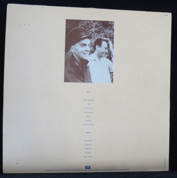 Image of Back Cover of LP - VG/VG - EYELESS IN GAZA, Back From The Rains (Cherry Red; Bred 69, France 1986, Inner), Slight water damage to inner and sleeve. Light hairlines. Matrix matches French issue but no SNA stamper and label does not have song title errors.,  - 4426124E