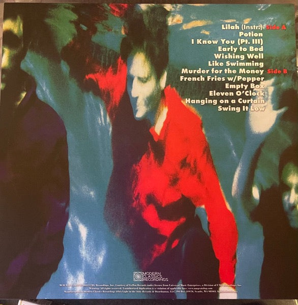 Image of Back Cover of LP - VG+/VG+ - MORPHINE, Like Swimming (Modern Classics Recordings; MCR 929, US 2023 Reissue, Gatefold, Booklet, With Obi, 180 Gram Red Translucent Vinyl), Clean, complete copy, Just one tiny scuff to bottom edge of sleeve,  - 4416619C