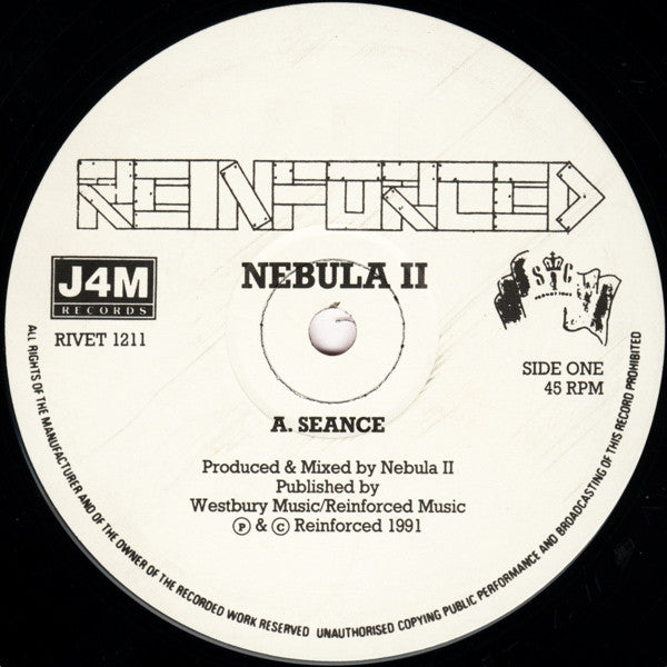 Image of Label Cover of 12" - G+/G+ - NEBULA II, Seance / Atheama (Reinforced; RIVET 1211, UK 1991, Titled Company Sleeve), ,  - 3026035E