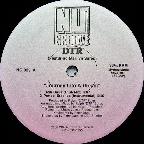 Image of Front Cover of 12" - /VG - DTR FT MARILYN SAREO, Journey Into A Dream (Nu Groove; NG029, US 1990), light marks only,  - 2046117S
