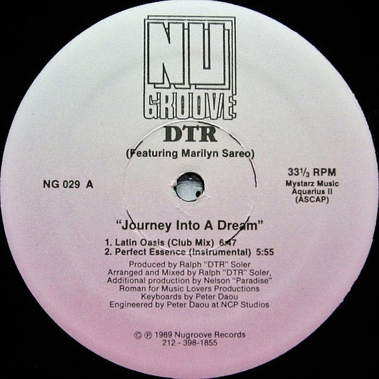 Image of Front Cover of 12" - /VG - DTR FT MARILYN SAREO, Journey Into A Dream (Nu Groove; NG029, US 1990), light marks only,  - 2046117S