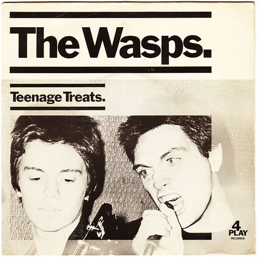 Image of Front Cover of 3924242E: 7" - THE WASPS, Teenage Treats (4 Play; FOUR001, UK 1977, Picture Sleeve)   VG+/VG+