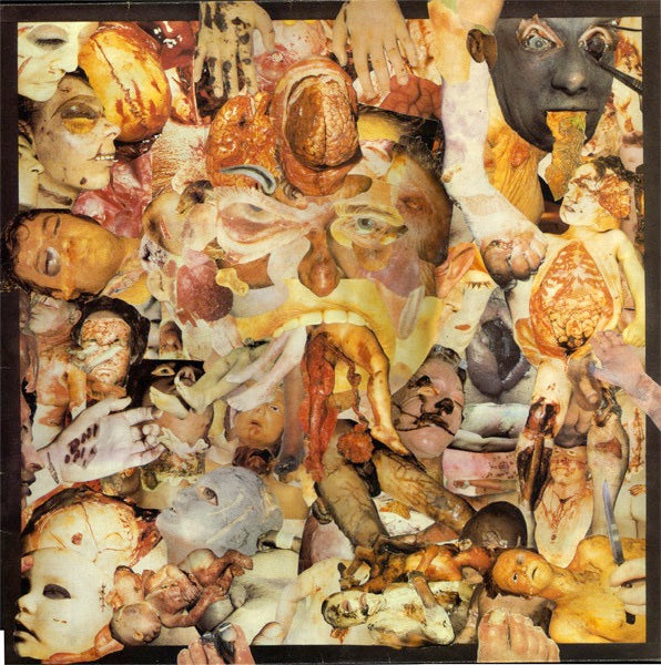 Image of Front Cover of 5114010C: LP - CARCASS, Reek of Putrefaction (Earache; MOSH6, UK 1988, Inner) Stickered sleeve, Edge wear and spine pinches, Strong VG on the vinyl, Glossy and very light marks  VG/VG