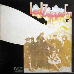 Image of Front Cover of LP - G+/VG - LED ZEPPELIN, Led Zeppelin II (Atlantic red/maroon labels; 588 198, UK 1970 Reissue, Gatefold, 3rd issue, Killing Floor Label. JPJ credits say 'Baldwin' on Side 2.), Strong VG -  a few light marks, edge & ring wear,  - 2546251S