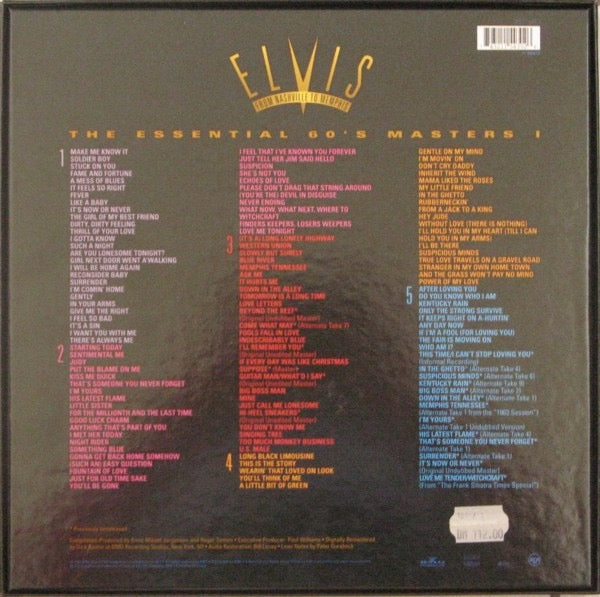 Image of Back Cover of 3215468C: 5xCD - ELVIS PRESLEY, From Nashville To Memphis - The Essential 60's Masters I (RCA; 74321 15430 2, Europe 1993, Box Set, Booklet & Insert, Stamp Sheet)   VG/VG+