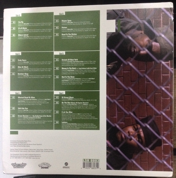 Image of Back Cover of 3xLP - F/VG - KOOL G RAP & DJ POLO, The Best of Cold Chillin (Landspeed / Cold Chillin; LSR 8803, UK 2000), Bottom third of the sleeve is either missing or in a poor state due to water damage. A few light hairlines on the record.,  - 1526162E