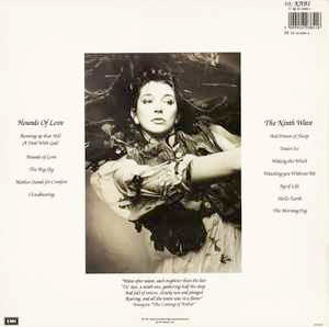 Image of Back Cover of LP - VG/VG - KATE BUSH, Hounds Of Love (EMI; KAB1, UK 1985, Inner & Merch Insert, Townhouse Mastering), Hairlines, foxing / discolouration of white areas of cover,  - 2846028S
