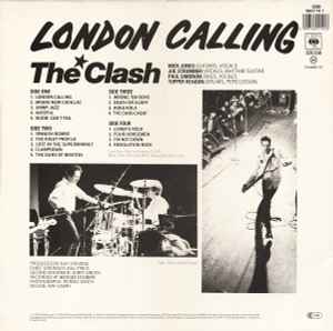 Image of Back Cover of 3814175C: 2xLP - THE CLASH, London Calling (CBS White Labels; CBS 460114 1, Europe 1987 Reissue, 2 Inners)   VG/VG