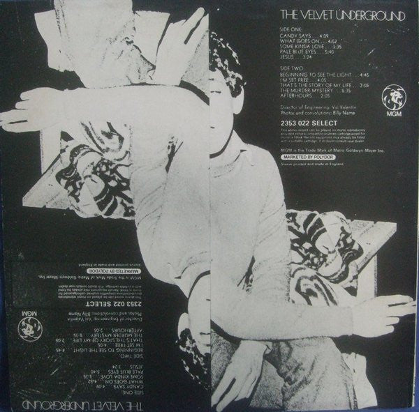 Image of Back Cover of 5144019S: LP - THE VELVET UNDERGROUND, The Velvet Underground (Third Album) (Polydor Red; 2353 022, UK 1970s Reissue) a few hairlines, light spine wear, feint ring wear  VG/VG