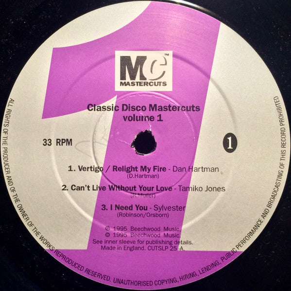 Image of Label Cover of 2xLP - VG/VG+ - VARIOUS, Classic Disco (Mastercuts; CUTSLP25, UK 1995, Gatefold), Edge Wear,  - 3316109C